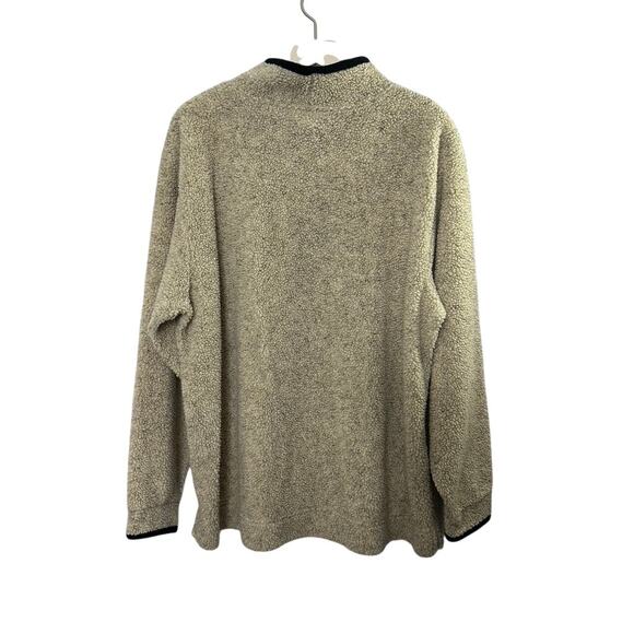 L.L. Bean Beige Sherpa Fleece Mock Neck Sweater Women's Size XL - Picture 5 of 5